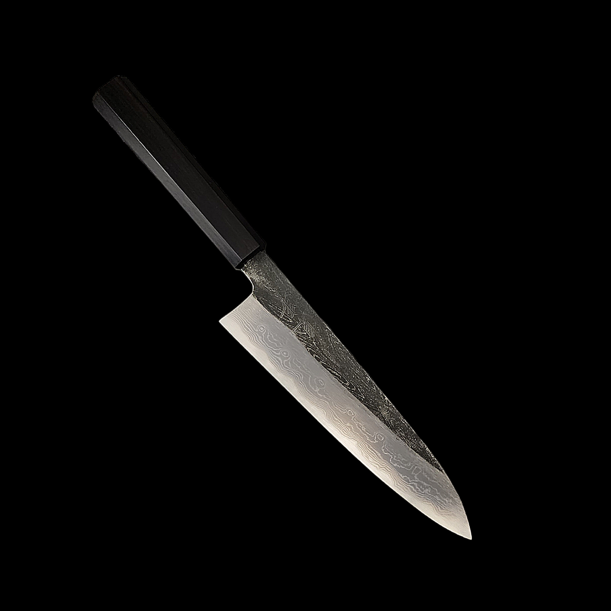 Migoto Blue 1 Suminagashi Petty 195mm